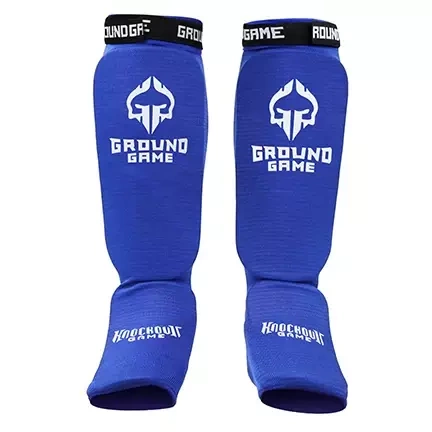 Elastic Shin Guards Classic (Blue)
